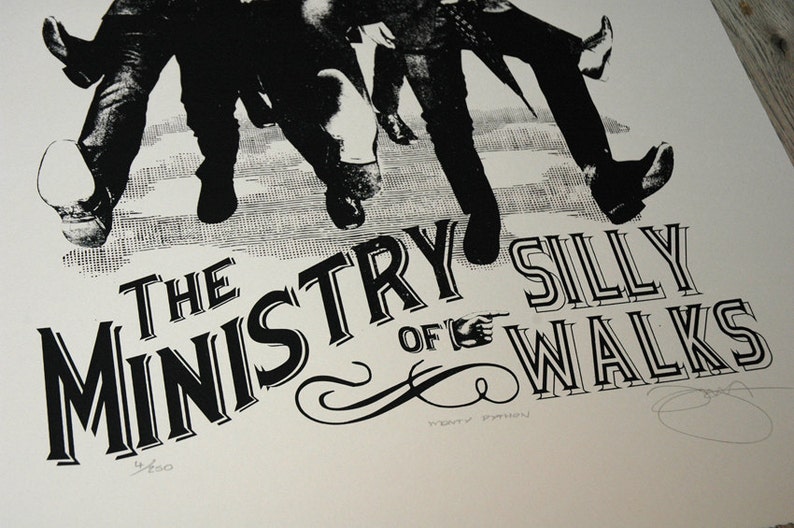 Monty Python Silly Walks Hand Pulled Limited Edition Etsy