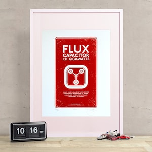 Condensatore di flusso Ritorno al futuro, tirato a mano, edizione limitata, serigrafia