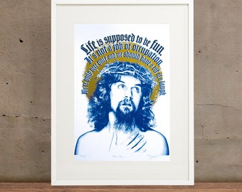 Billy Connolly ’Saint. Billy’ Limited Edition, Hand Printed, Silkscreen, Screen Print, Illustration, Art Print, signed and numbered.