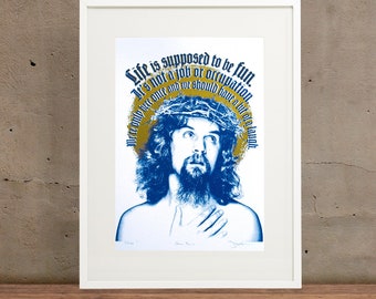 Billy Connolly 'Saint Billy' Silkscreen Art Print, Signed Limited Edition
