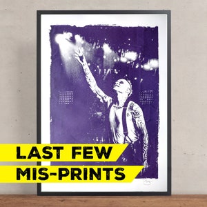 REDUCED! Keith Flint The Prodigy Hand Pulled Screen Print Mis-Print