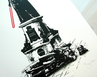 ダース・ベイダー バンクシースタイル アートプリント – 限定版シルク