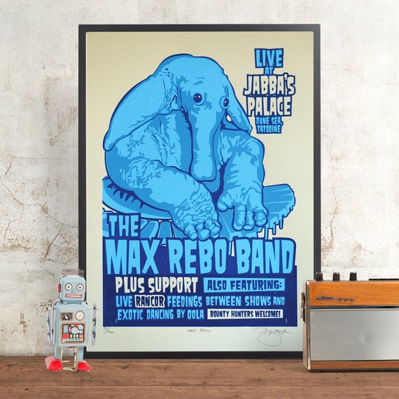 Star Wars 'Max Rebo' Hand Pulled Limited Edition - Etsy España