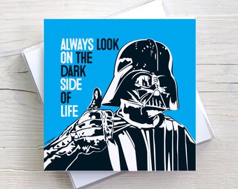 Star Wars Dark Side Darth Vader Funny Geeky Blank Greetings card