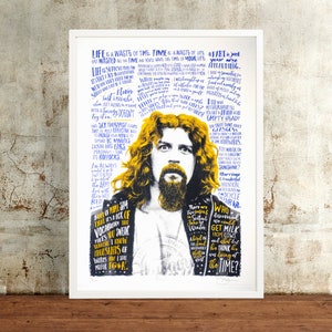 Édition limitée Billy Connolly, imprimée à la main, sérigraphie, sérigraphie, illustration, impression d'art, signée et numérotée.