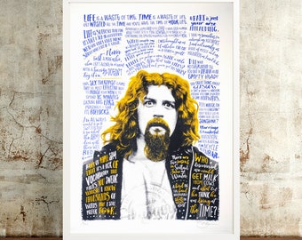 Billy Connolly Limited Edition, Hand Printed, Silkscreen, Screen Print, Illustration, Art Print, signed and numbered.