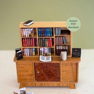 Miniature books in scale 1:12 - Tutorial & Templates - Download PDF
