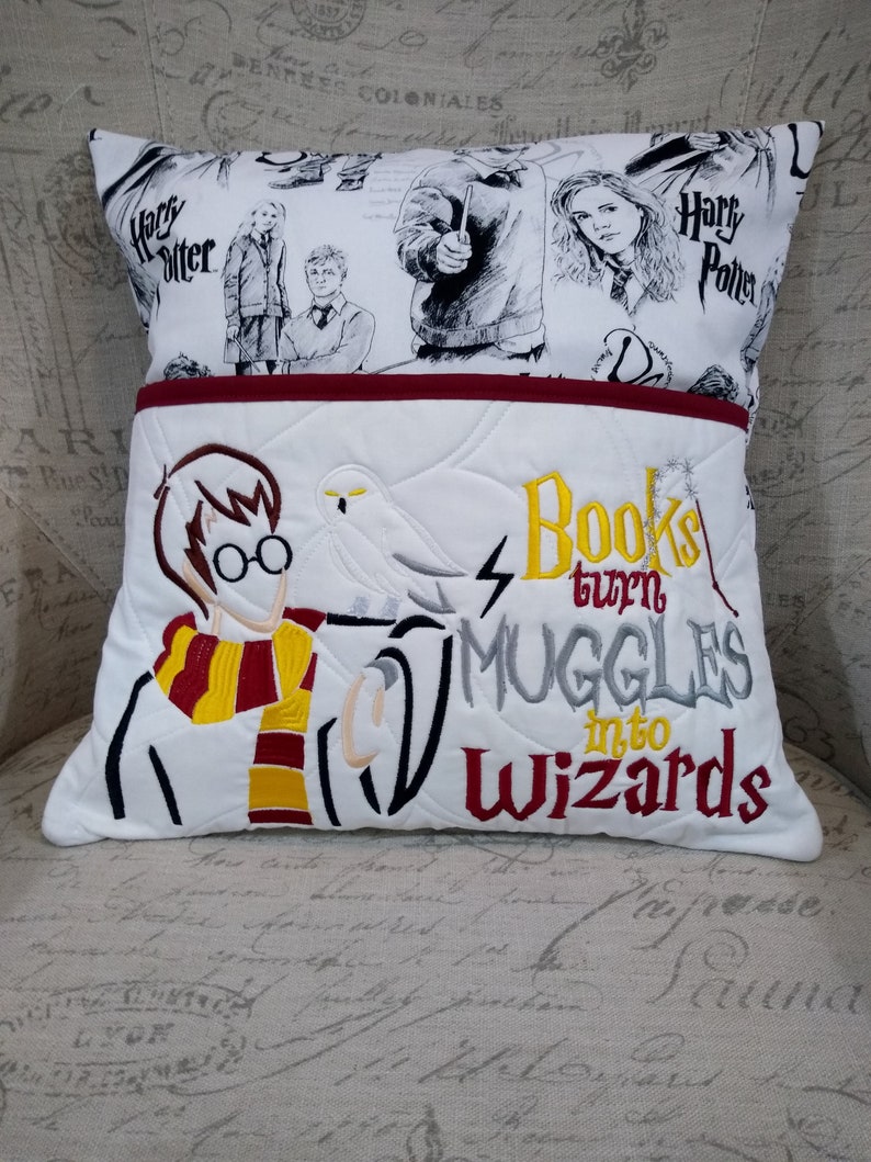 Harry Potter Reading Pillow Ready to Ship Etsy