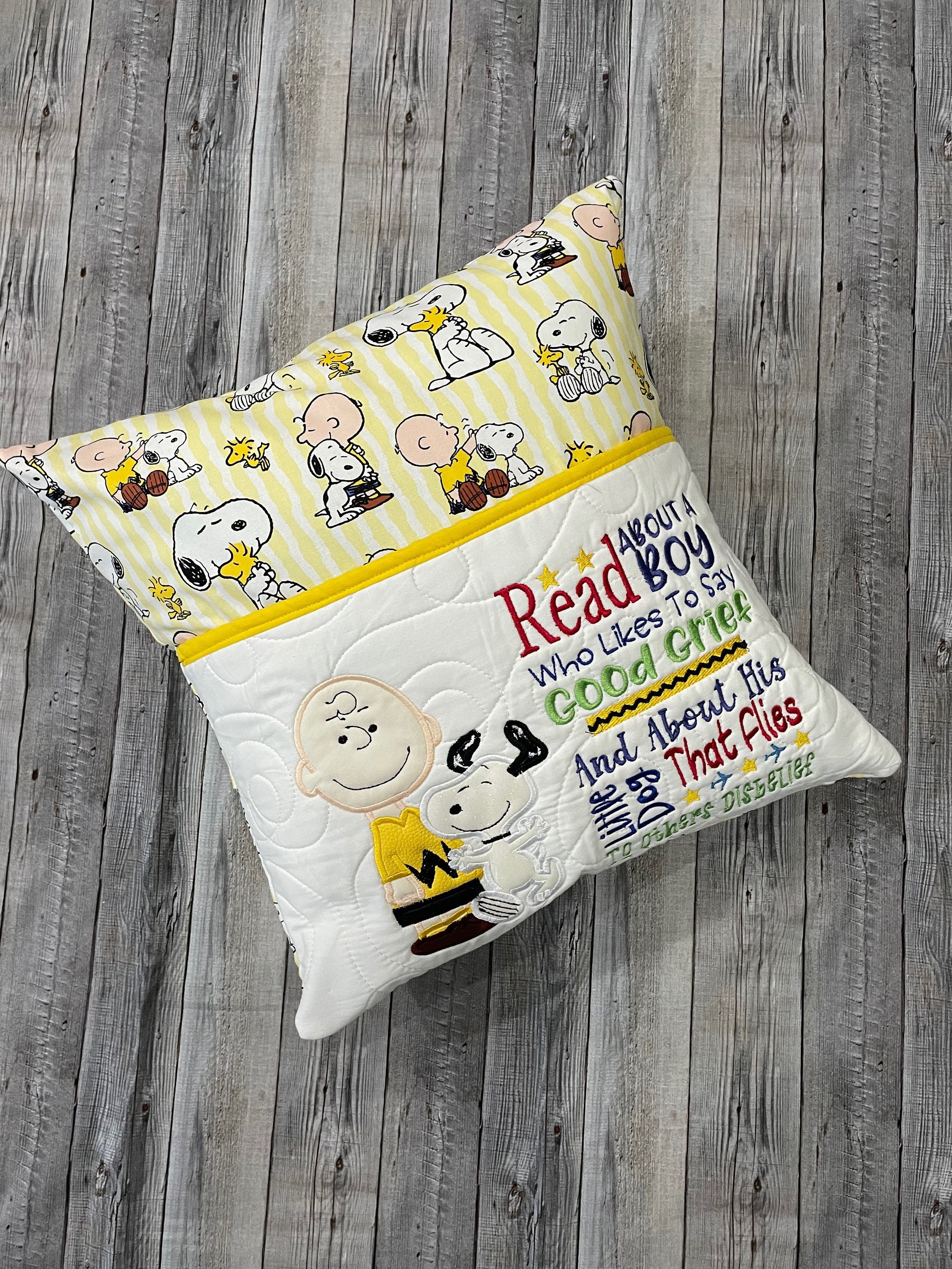 Cacahuetes Charlie Brown &Snoopy Lectura Almohada Libro Buddy | Etsy