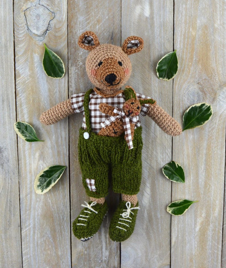 Ready to ship crochet toy crochet bear Set Teddy