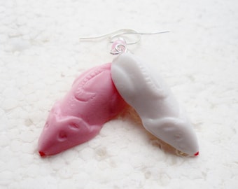 Sugar Mice Earrings. Polymer Clay.