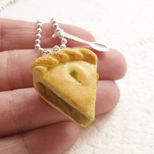 Slice Of Apple Pie Pendant. Polymer clay image 5