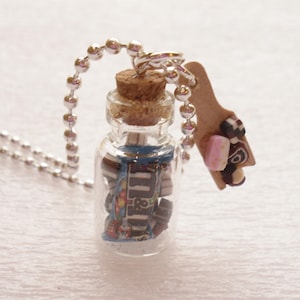 Jar Of Chocolates Pendant.  Polymer clay