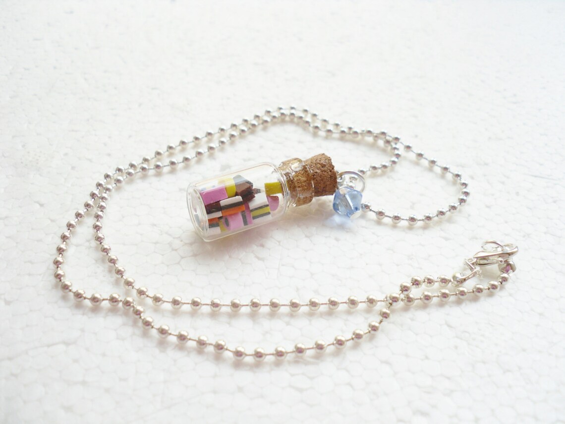 Jar of Licorice Allsorts Pendant. Polymer Clay Etsy