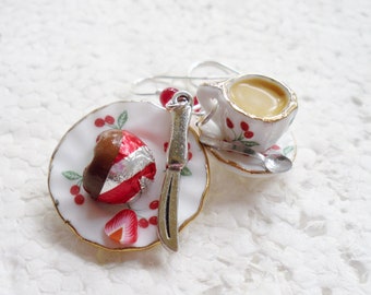 Tea And Chocolate Teacake Earrings