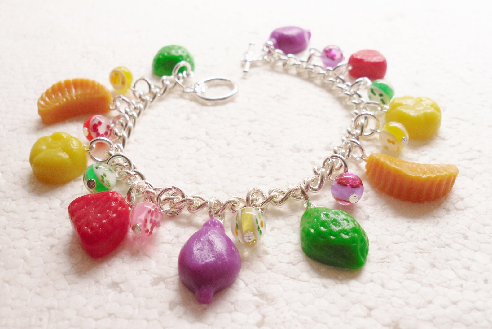 Fruit Gums Charm Bracelet . Polymer Clay. Etsy UK