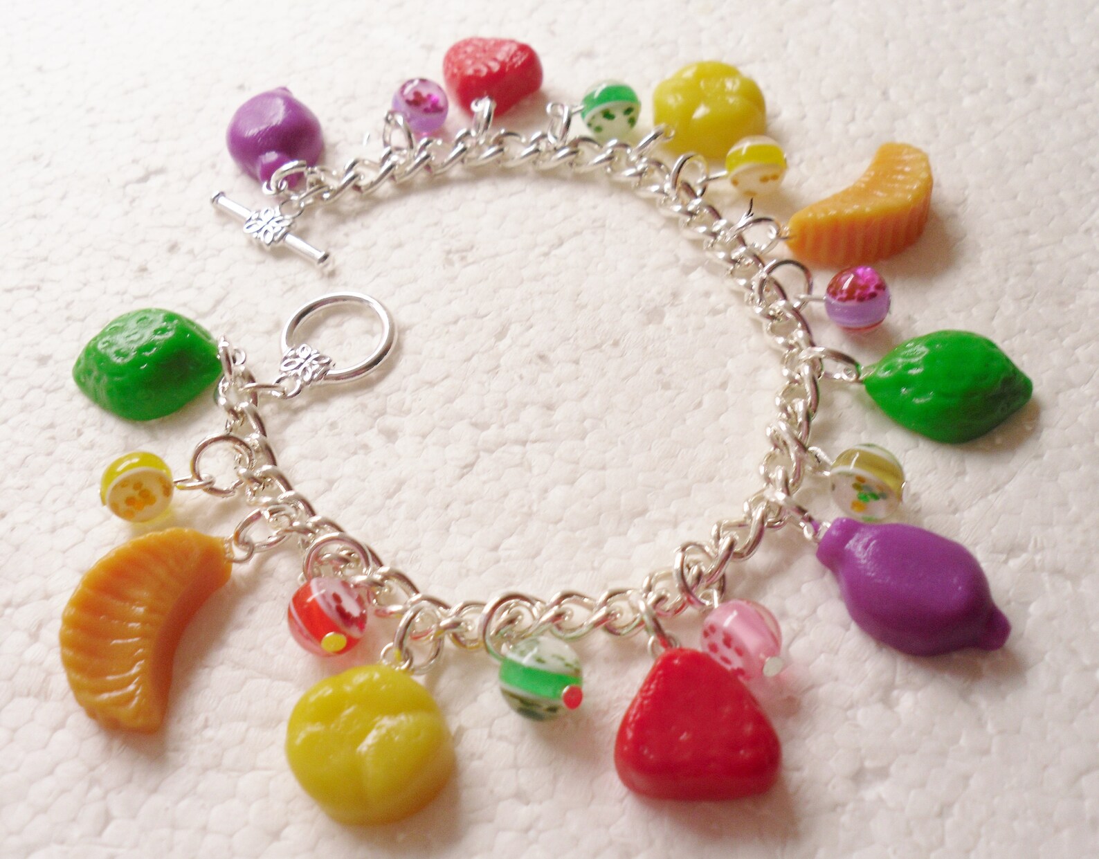 Fruit Gums Charm Bracelet . Polymer Clay. Etsy UK