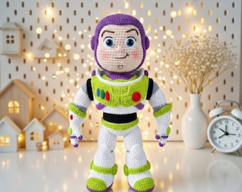 Crochet Buzz Lightyear Doll, Toy Story Amigurumi, Handmade Space Ranger Gift