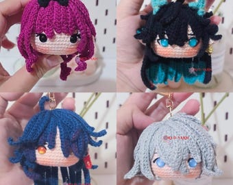 Handmade Crochet Keychain - Honkai Star Rail Characters Kafka, Blade, Dan Heng IL, Aglaea, Phainon