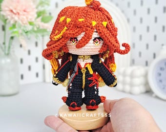 Genshin Impact Mavuika Handmade Crochet Plush Doll