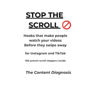 TikTok Hooks Bundle to Grow your Account| 100 Scroll-Stoppers for all Social Media Videos