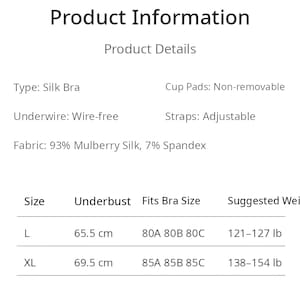 Beha van 100% moerbeizijde, draadloze nachtlingerie (wit, grijs) afbeelding 8