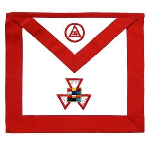 Masonic Royal Arch Past High Priest PHP Apron Hand Embroidered Red Velvet Lambskin York Rite Companion Ceremonial Regalia Gift