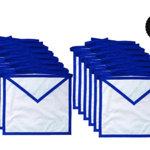 Masonic Blue Lodge Member Aprons Pack of 12 White Cotton Duck Cloth Wholesale Bulk Set Entered Apprentice Fellow Craft Regalia