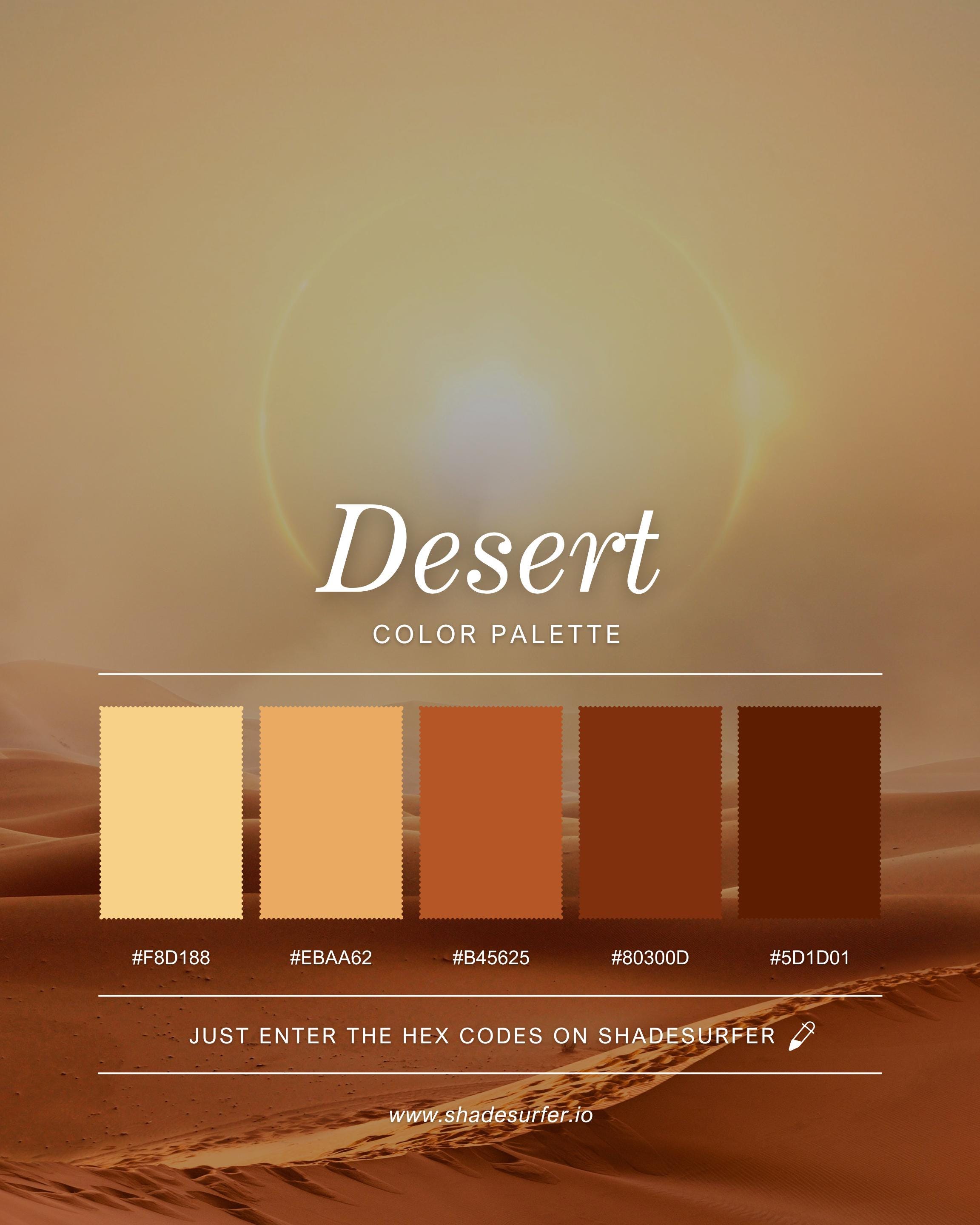 Desert Color Palette Print, Printable Wall Art, Instant Digital ...