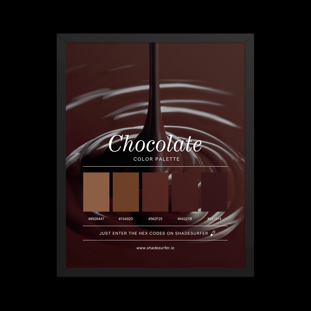 Chocolate Color Pattern Chocolate Color Palette Print, Printable Wall Art, Instant Digital ...