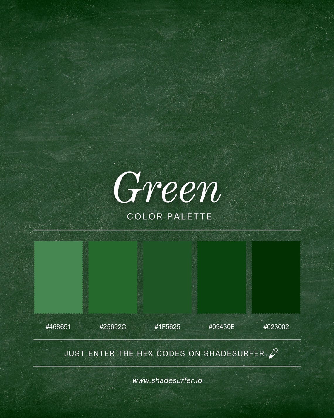 Green Color Palette Poster, Hex Codes Design, Colorful Art Print - Etsy