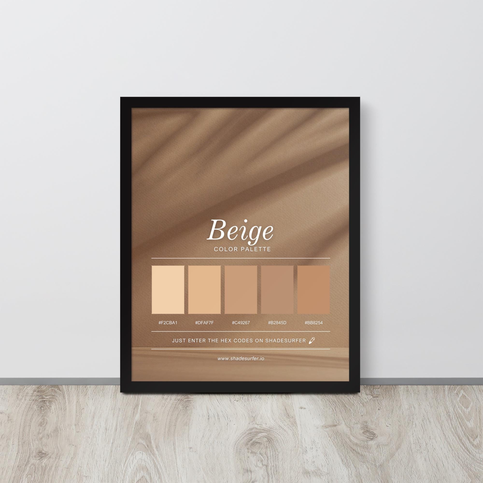 Beige Color Palette Print, Printable Wall Art, Instant Digital Download ...