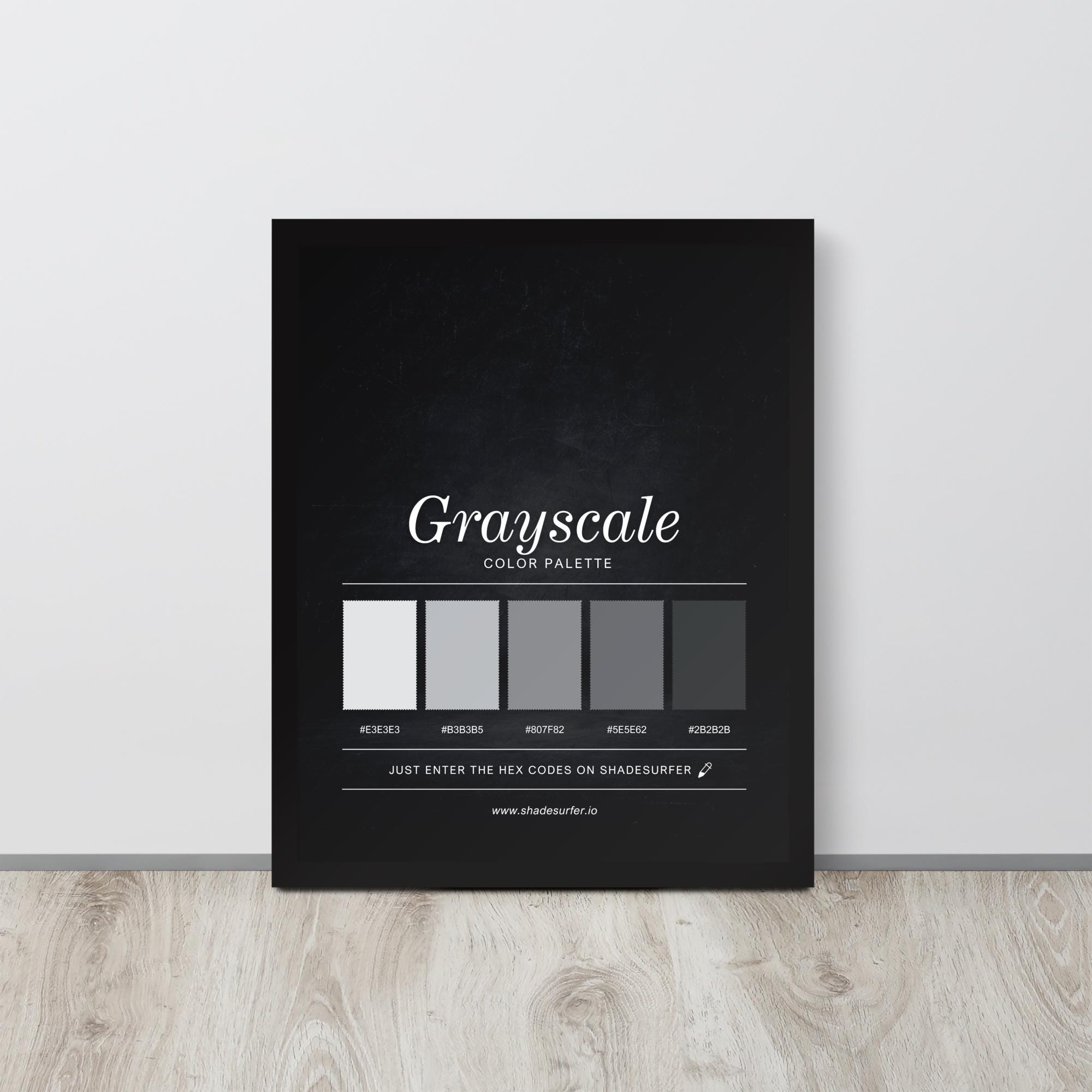 Grayscale Color Layout Grayscale Color Palette Print, Printable Wall Art, Instant Digital ...