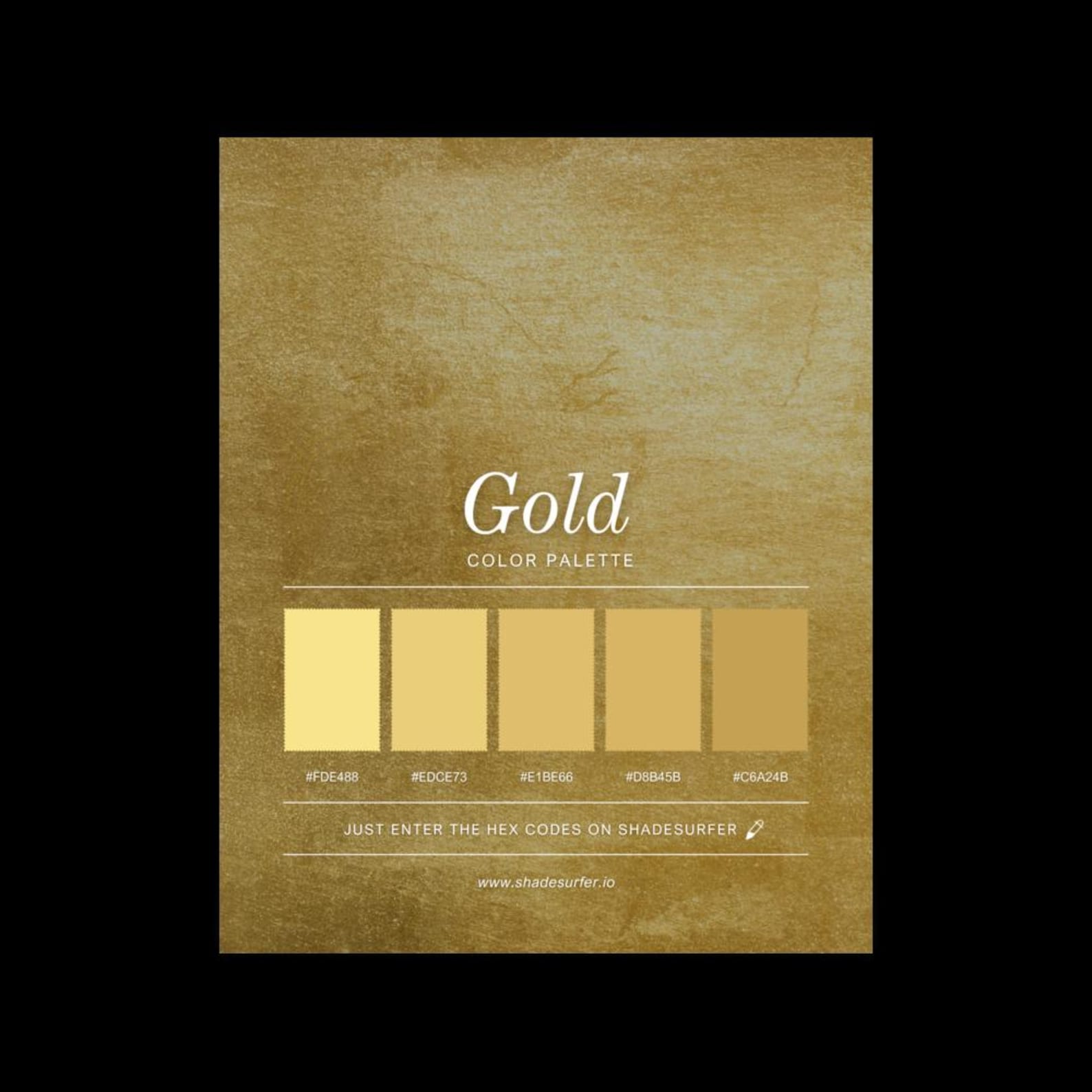 Pure Gold Code Examples Gold Color Palette Poster, Hex Codes Design, Colorful Art Print - Etsy