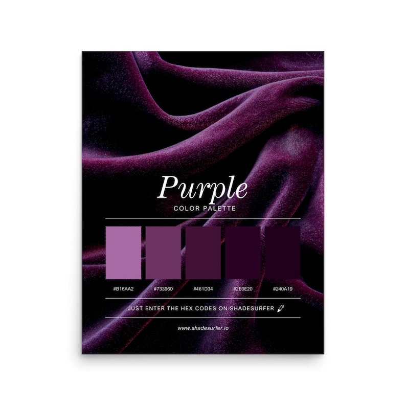 Purple Color Palette Poster, 16