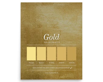 Shiny Colour Code Shiny Gold Color Palette