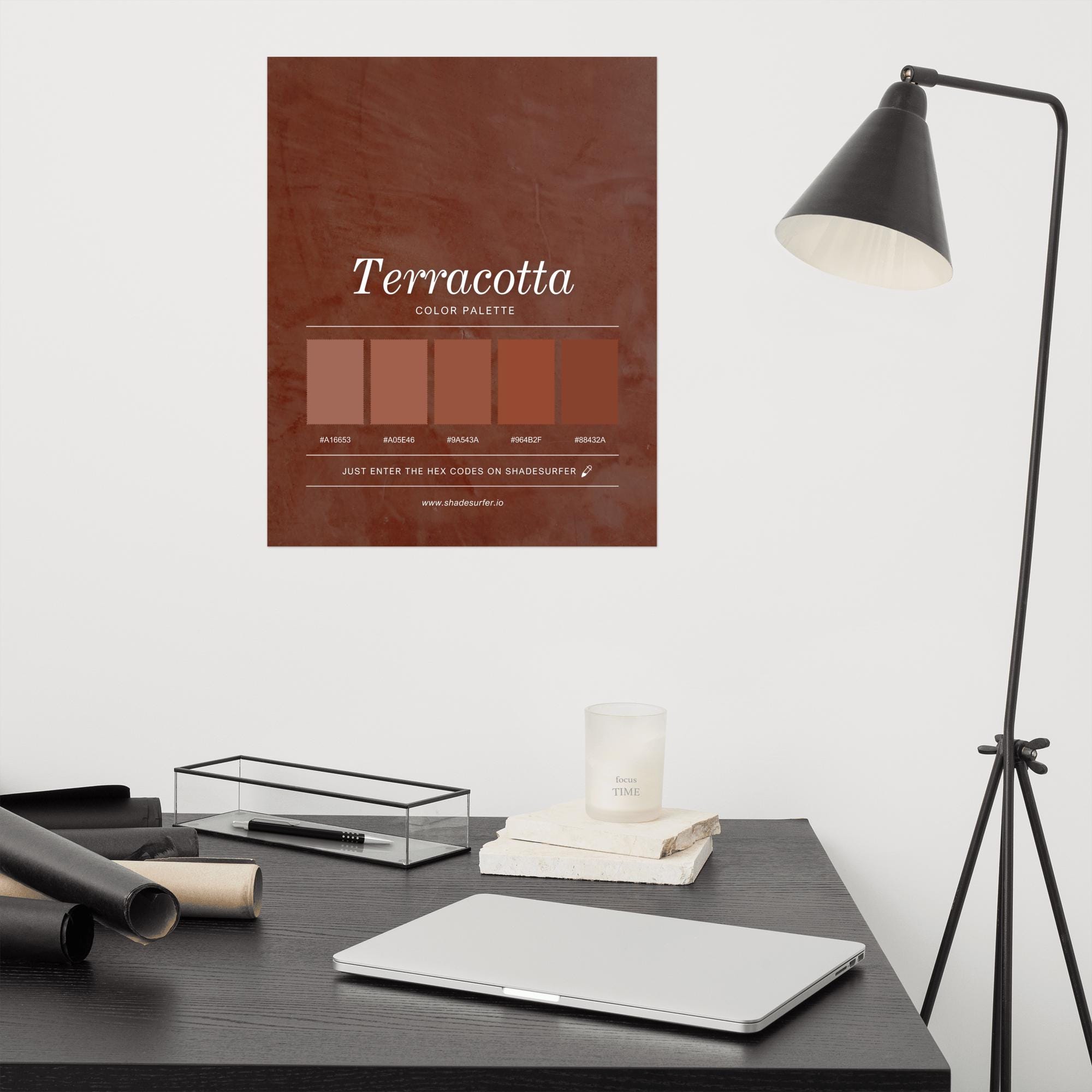 Terracotta Color Palette Poster, Hex Codes Design, Colorful Art Print ...