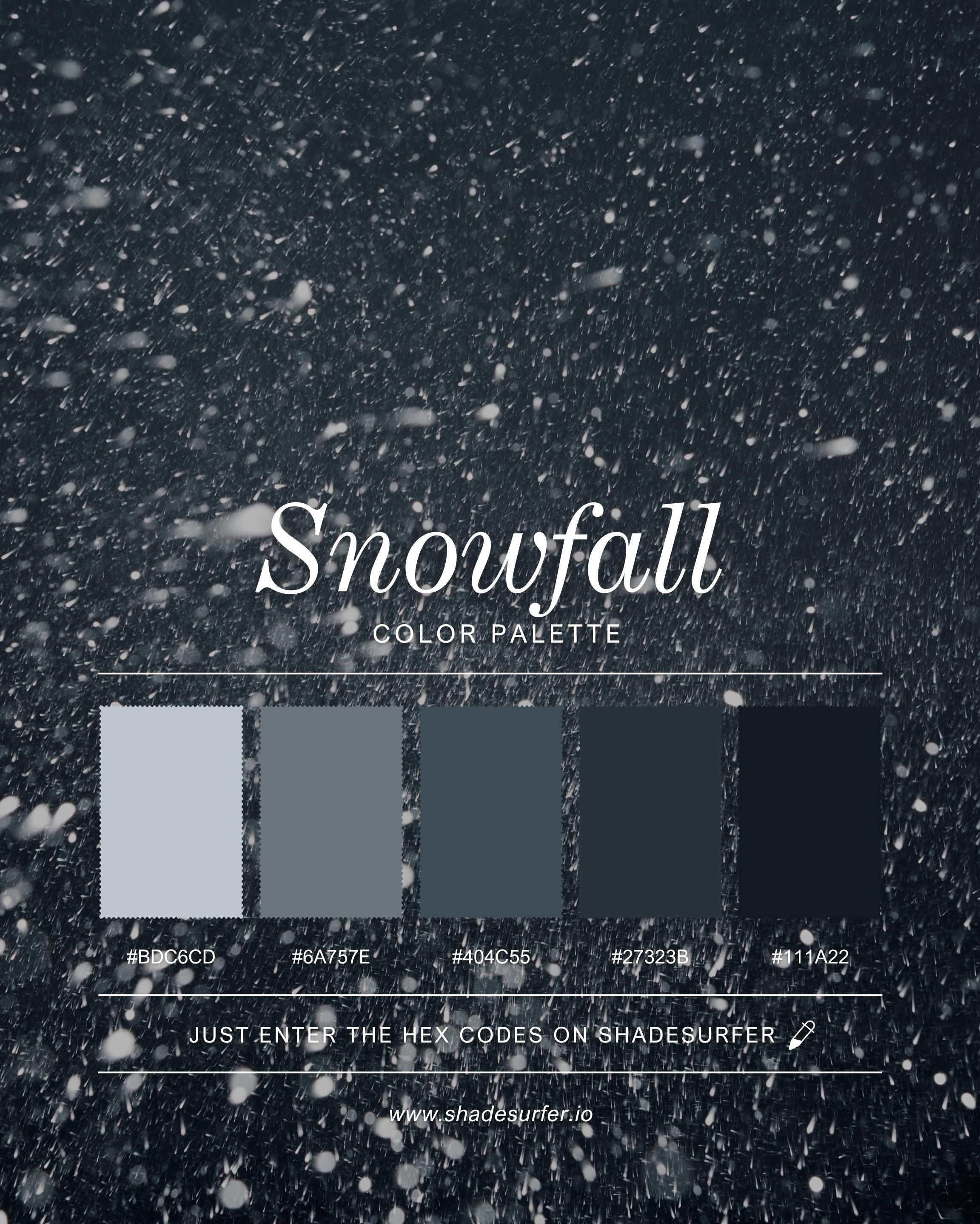 Snowdrop Hex Code Snowfall Color Palette Poster, Hex Codes Design, Colorful Art Print - Etsy