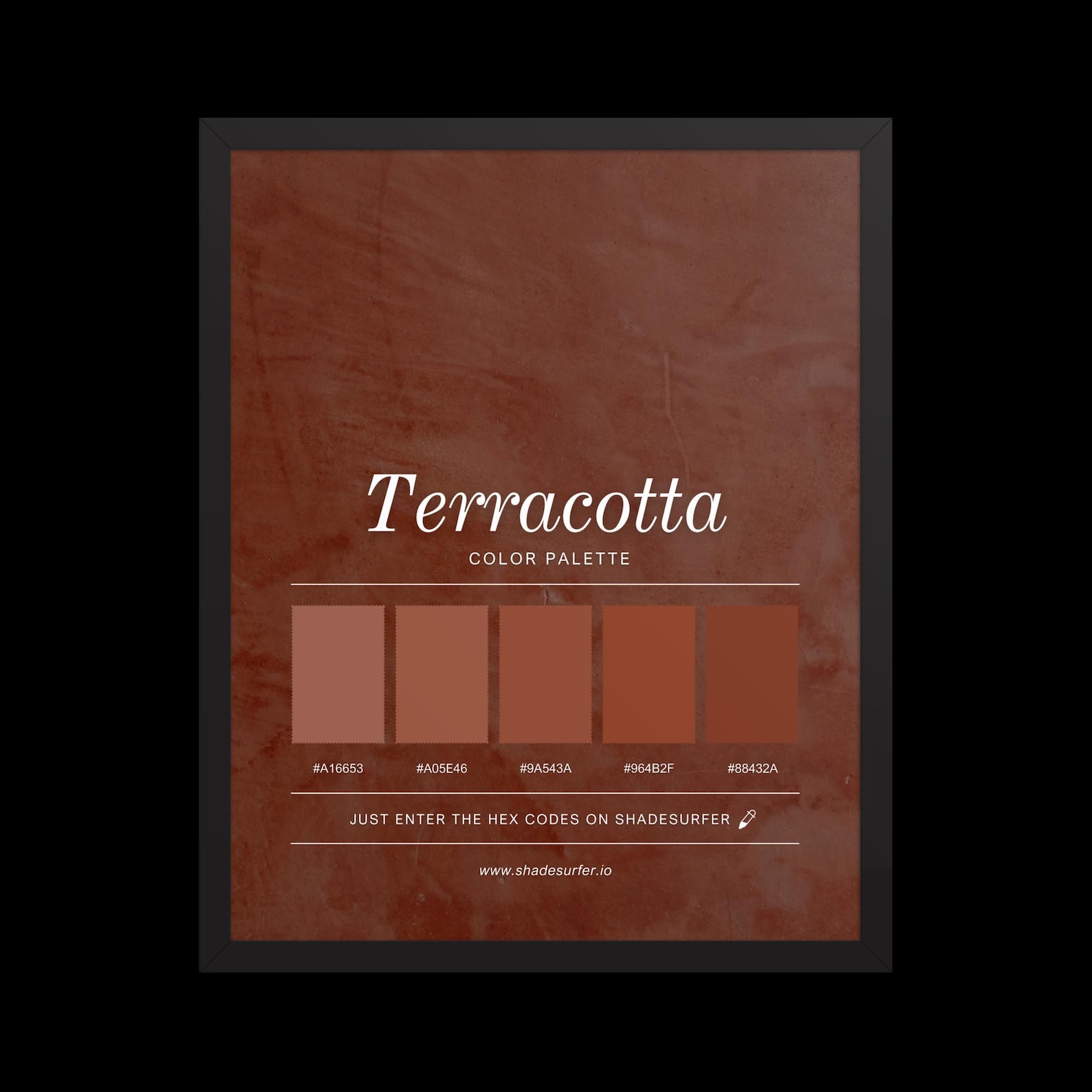 Terracotta Color Palette Print, Printable Wall Art, Instant Digital ...