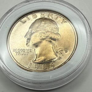 1989-D Washington Quarter DDR FS-801 Doubled Die Reverse BU Uncirculated Rare
