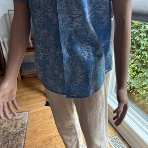 Robert Graham Blue Floral Hawaiian Camp Shirt Men's Medium M Classic image 6