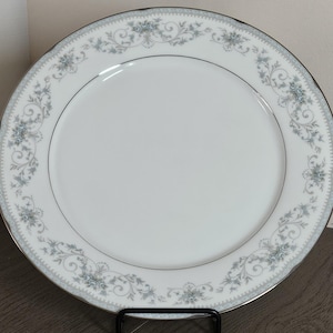 Vintage Noritake Colburn 6107 Dinner Plate, Blue Gray Floral China, Replacement Noritake Dinnerware