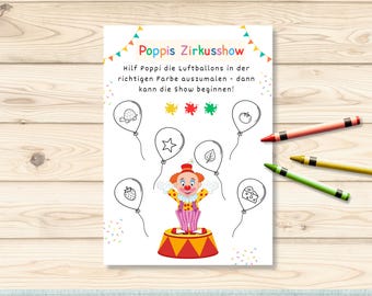 Color Learning Worksheet for Children | Kindergarten and Preschool | Learning Game and Coloring Page | PDF Download