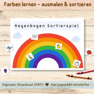 Kleurenspel voor kinderen | Regenboog-matchspel | Digitaal leerspel en leermateriaal voor kleuters en basisschoolkinderen