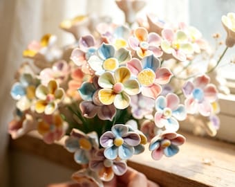 Boîte surprise Fleur Mystère – Fleur stabilisée en céramique, Cadeau Décoration pour Maman