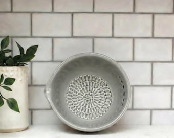 Rallador de hierbas 3 en 1 de cerámica hecho a mano, plato para mojar