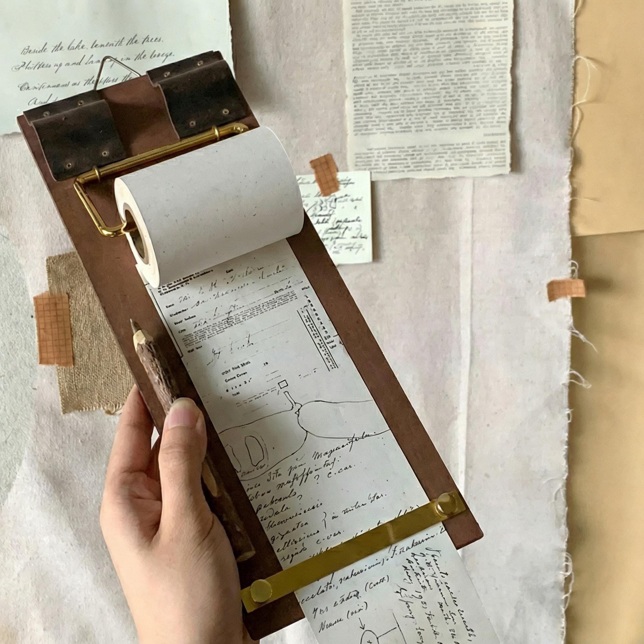 Roller Notepad Magnetic Kraft Paper Roller | Rustic Fridge Notepad, Wall Mount - Etsy