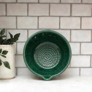 Handmade Ceramic Garlic Grater Bowl | Ginger Mincer, Herb Stripper, Dipping Dish