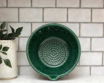 Handmade Ceramic Garlic Grater Bowl | Ginger Mincer, Herb Stripper, Dipping Dish