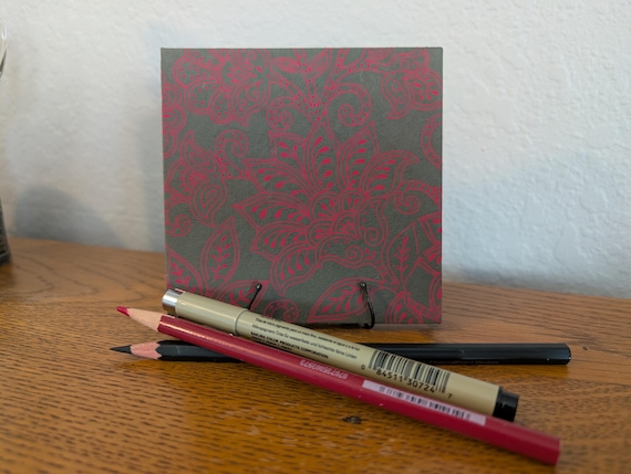 Pink Tangles - Grey - Expanded Zig-Zag Folio